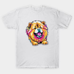 Chow Chow Pop: A Vibrant and Majestic Portrait T-Shirt